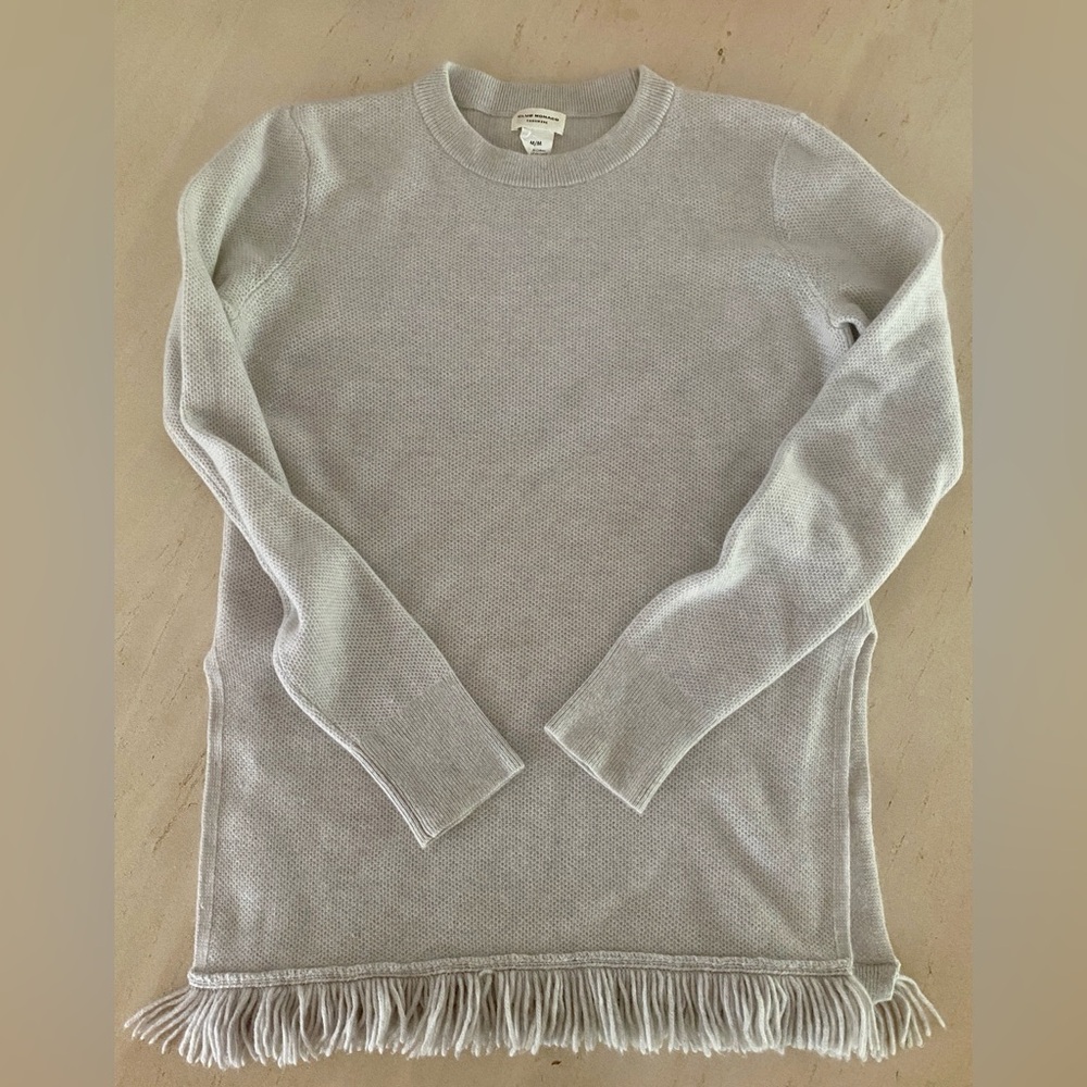 Club Monaco Cashmere Fringe Hem Sweater